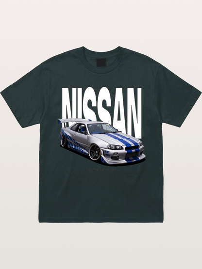 Nissan Skyline GT-R R34 Poster Gildan T-shirt