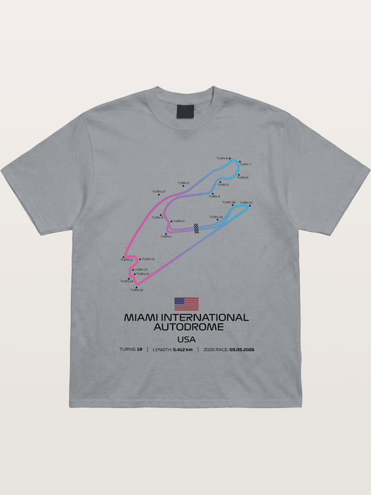 Miami Autodrome F1 Track Map Gildan T-shirt