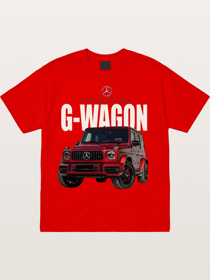 Red Mercedes G-Wagon Off-Road Cotton T-shirt