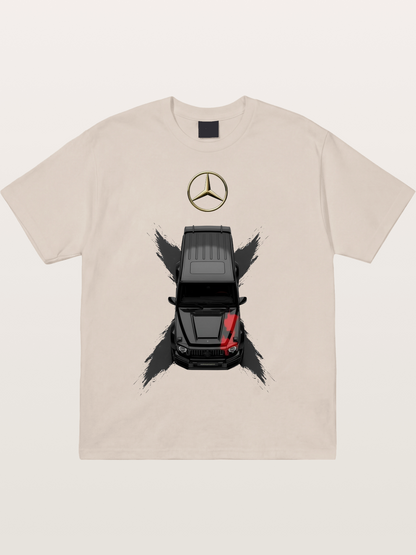Mercedes Boxy Car Graphic Cotton T-shirt