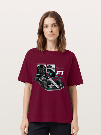 Mercedes Petronas F1 Collage Art Gildan T-shirt