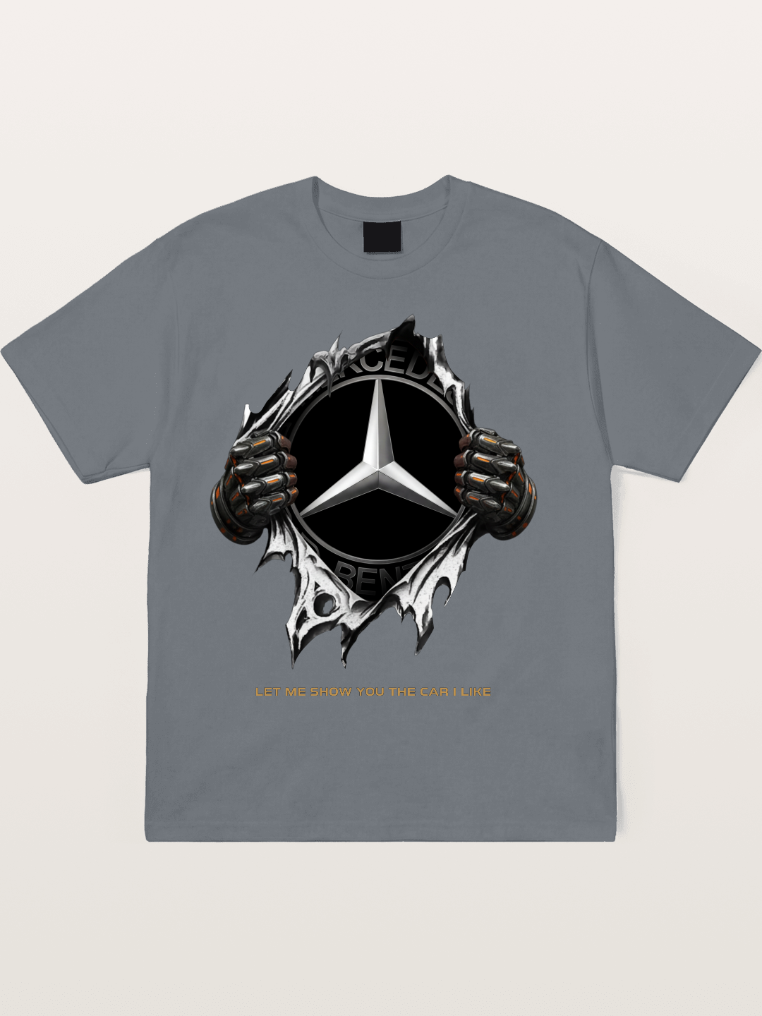 Mercedes Star Crest Tear Through Cotton T-shirt