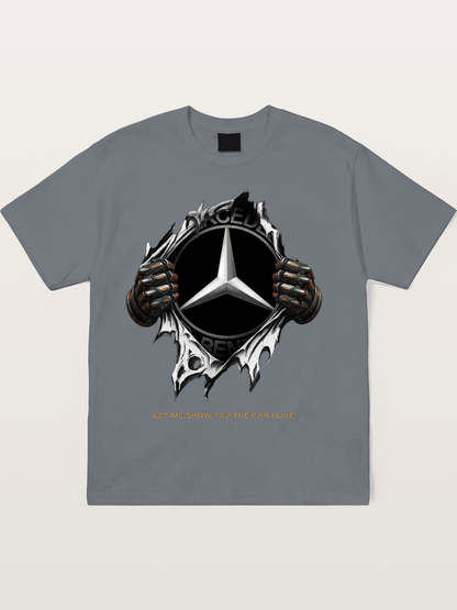 Mercedes Star Crest Tear Through Cotton T-shirt