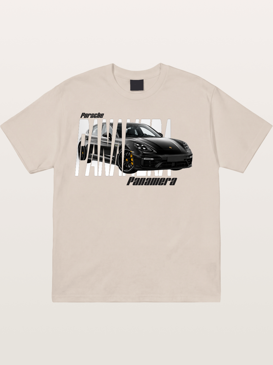 Porsche Panamera Typography Print Cotton T-shirt