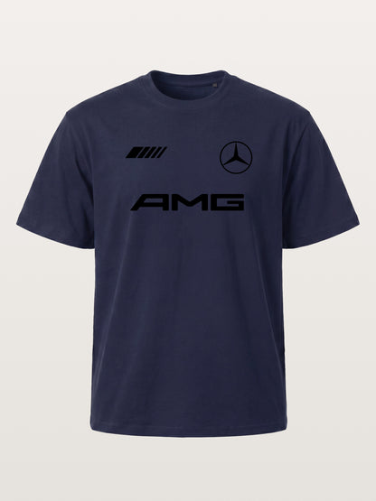 Bold Black AMG With Three Strip Mark Gildan T-shirt