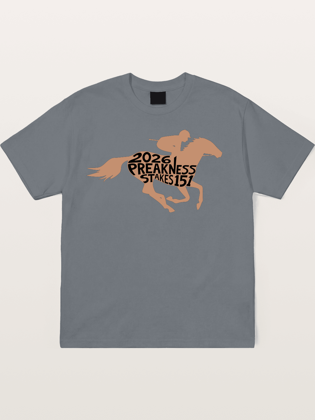 Preakness Stakes 151 Horse Silhouette Cotton T-shirt