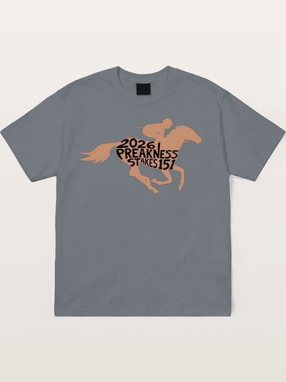 Preakness Stakes 151 Horse Silhouette Cotton T-shirt