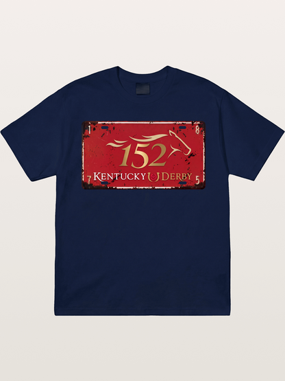 Kentucky Derby 152 License Plate Gildan T-shirt
