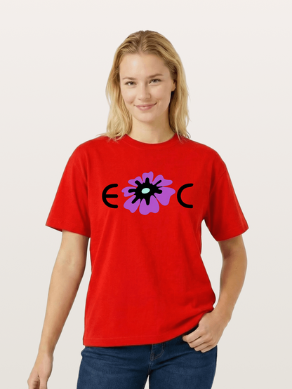 Purple EDC Daisy Silhouette Cotton T-shirt