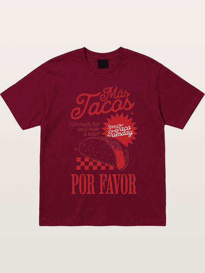 Mas Tacos Por Favor Funny Retro Art Gildan T-shirt