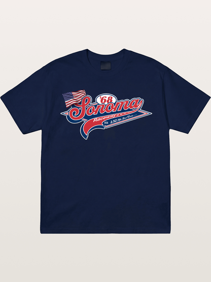 Sonoma Raceway 1968 Vintage Script Gildan T-shirt