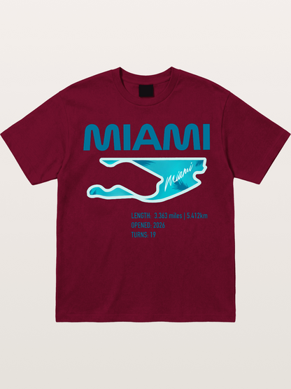 Miami F1 Circuit Map 2026 Gildan T-shirt