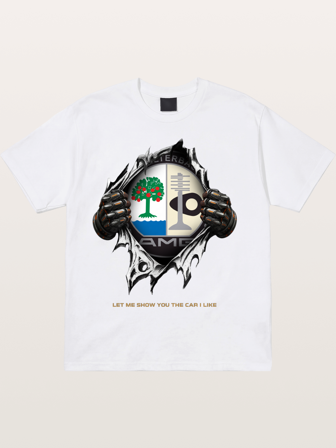 AMG Affalterbach Crest Tear Through Cotton T-shirt