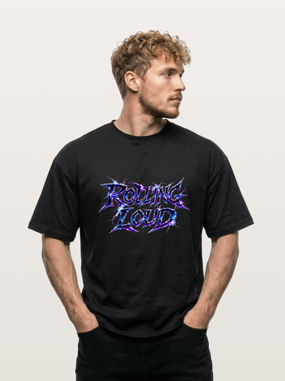 Rolling Loud Blue Lightning Font Gildan T-shirt