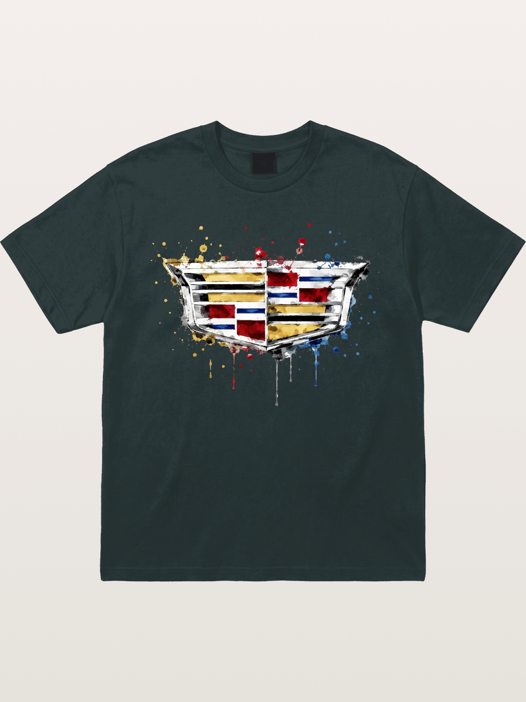 Cadillac Watercolor Logo Print Gildan T-shirt