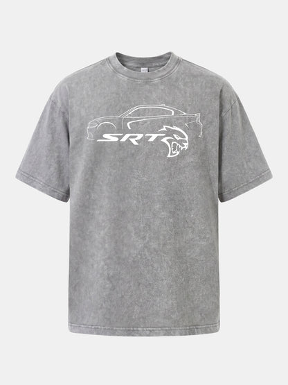 SRT Hellcat Side Silhouette Art Washed T-shirt