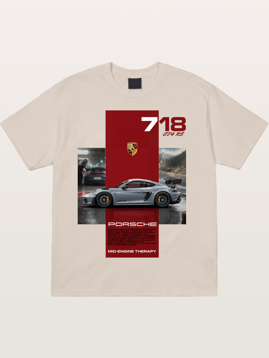 Porsche 718 GT4 RS Mid-Engine Therapy Cotton T-shirt