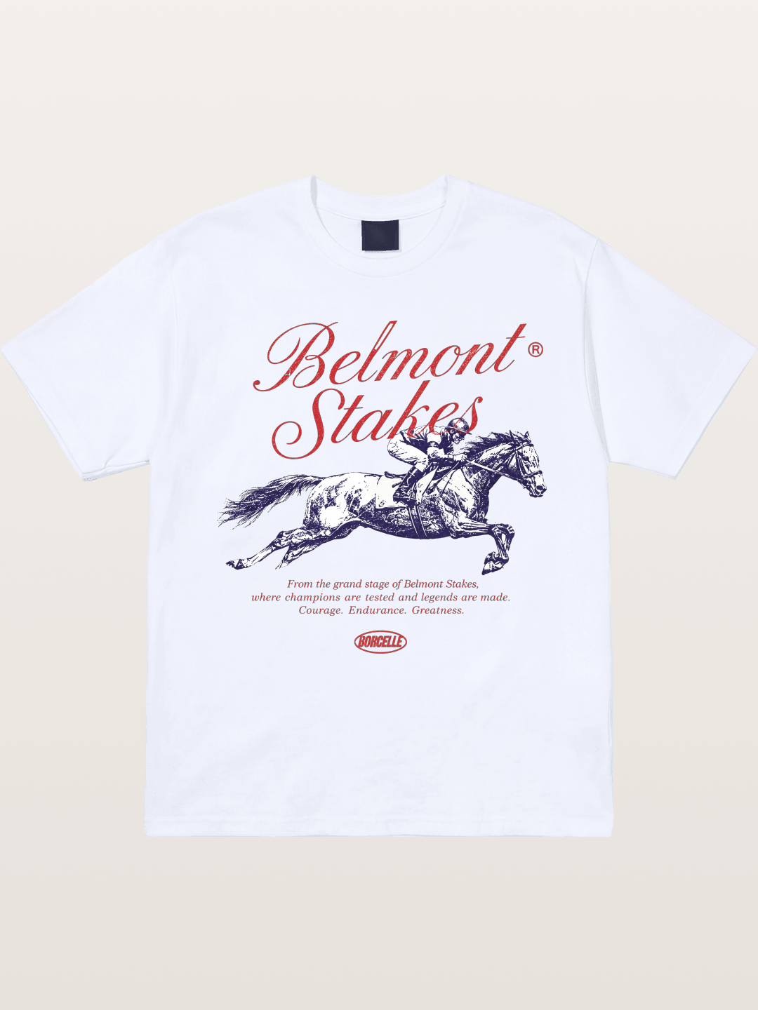 Belmont Stakes Vintage Script Print Gildan T-shirt