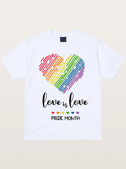Pride Month Rainbow Heart Gildan T-shirt