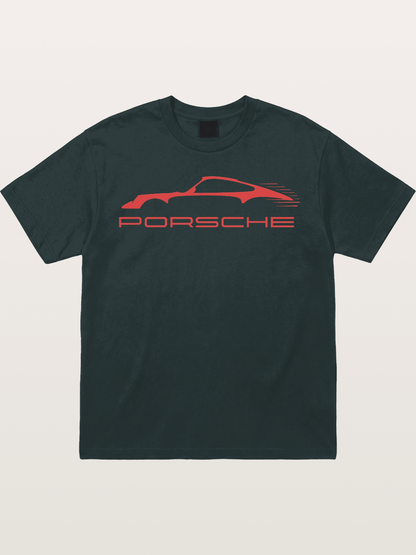 Red Porsche Silhouette Art Gildan T-shirt