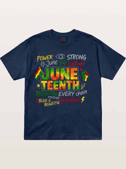 Juneteenth Breaking Every Chain Cotton T-shirt
