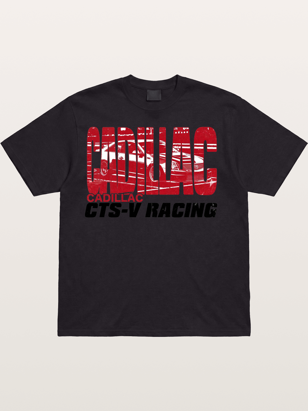Cadillac CTS-V Racing Typography Cotton T-shirt