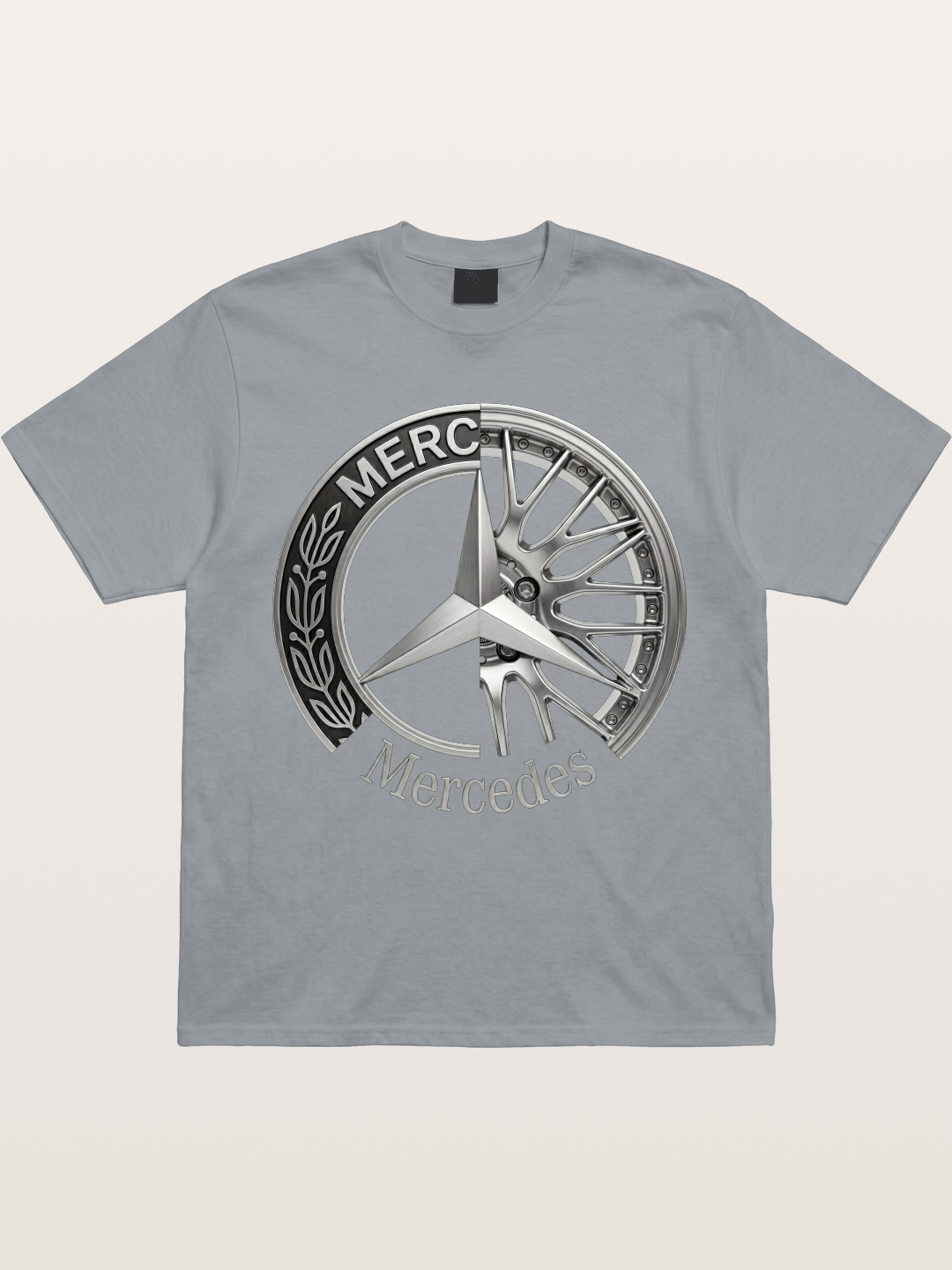 Mercedes Benz Wheel Emblem Art Gildan T-shirt