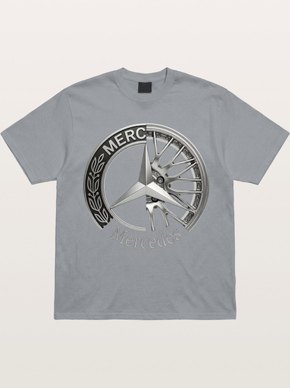 Mercedes Benz Wheel Emblem Art Gildan T-shirt