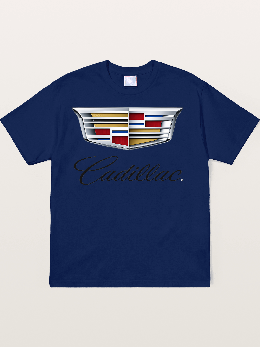 Cadillac Emblem Script Print Soft-Stay T-shirt