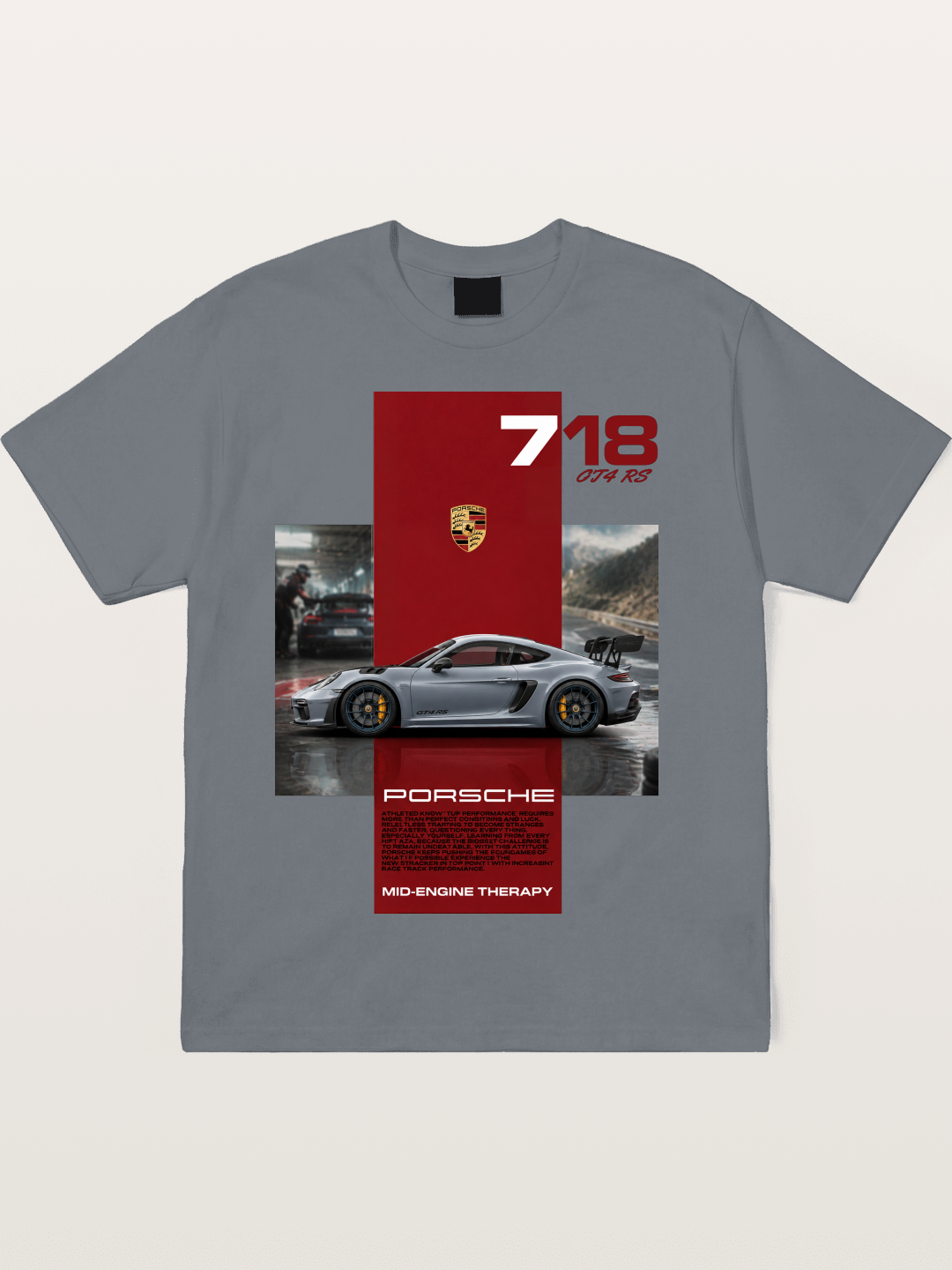 Porsche 718 GT4 RS Mid-Engine Therapy Cotton T-shirt