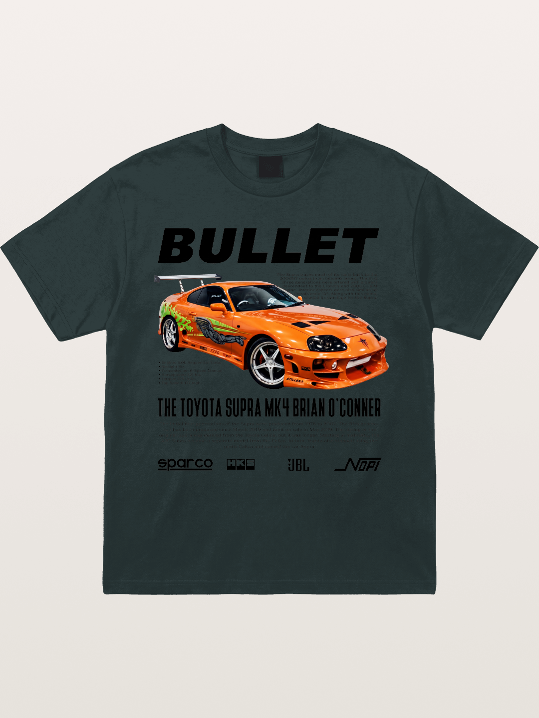 Toyota Supra Fast Furious Print Gildan T-shirt