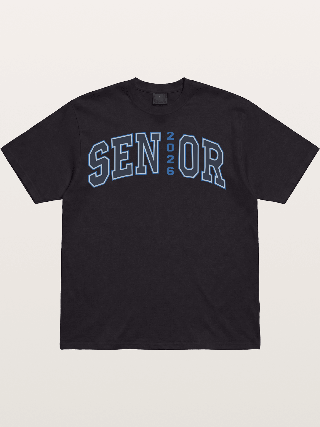 Senior 2026 Varsity Style Text Cotton T-shirt