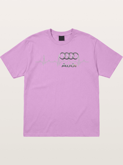 Audi Heartbeat Four Rings Gildan T-shirt