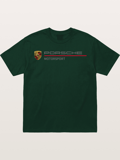 Porsche Motorsport Striped Logo Gildan T-shirt