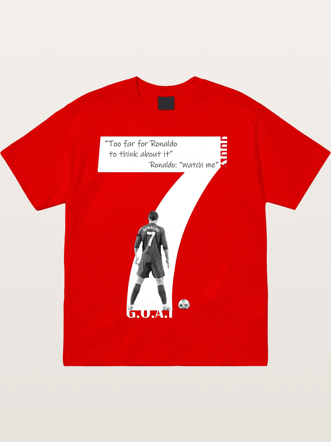 Ronaldo #7 Watch Me Quote Cotton T-shirt