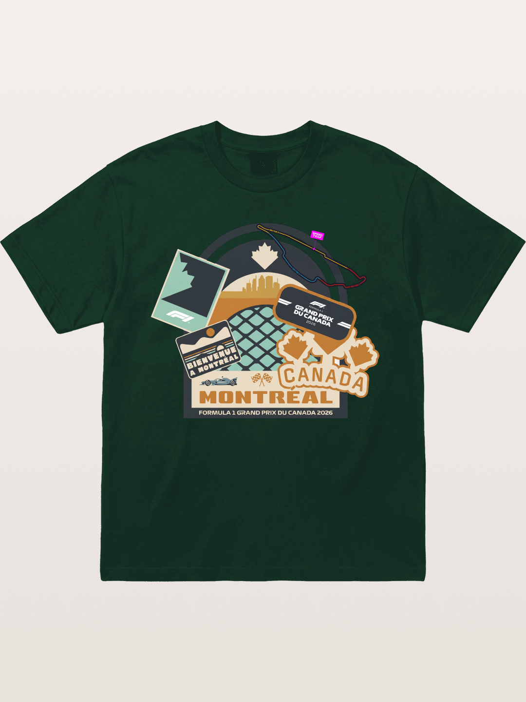 Montreal Canada GP 2026 Collage Gildan T-shirt