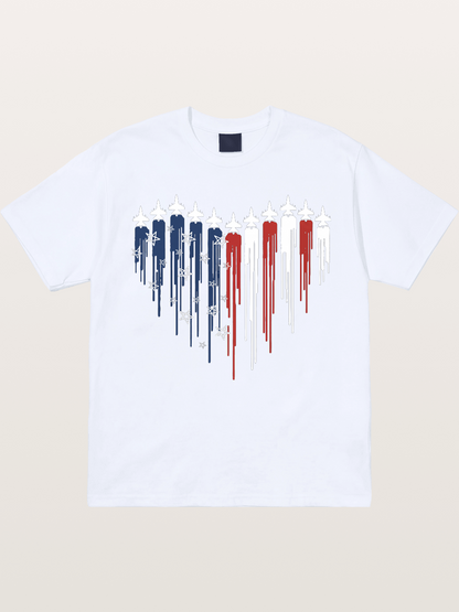 American Flag Paint Drip Design Gildan T-shirt