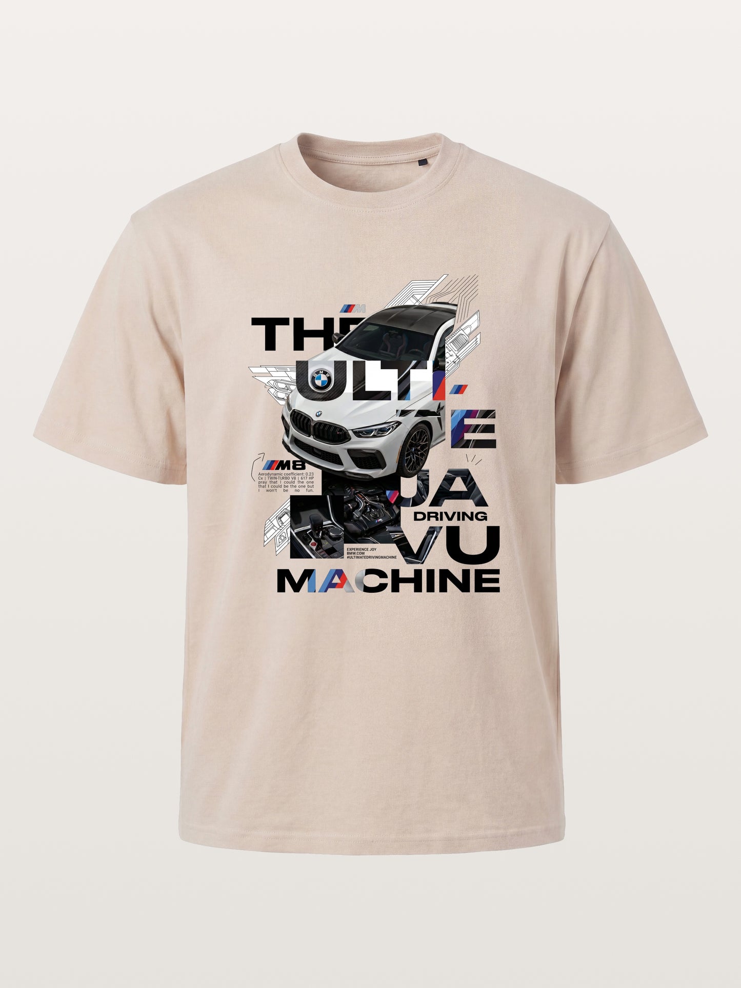 BMW M8 Tech Collage Poster Cotton T-shirt