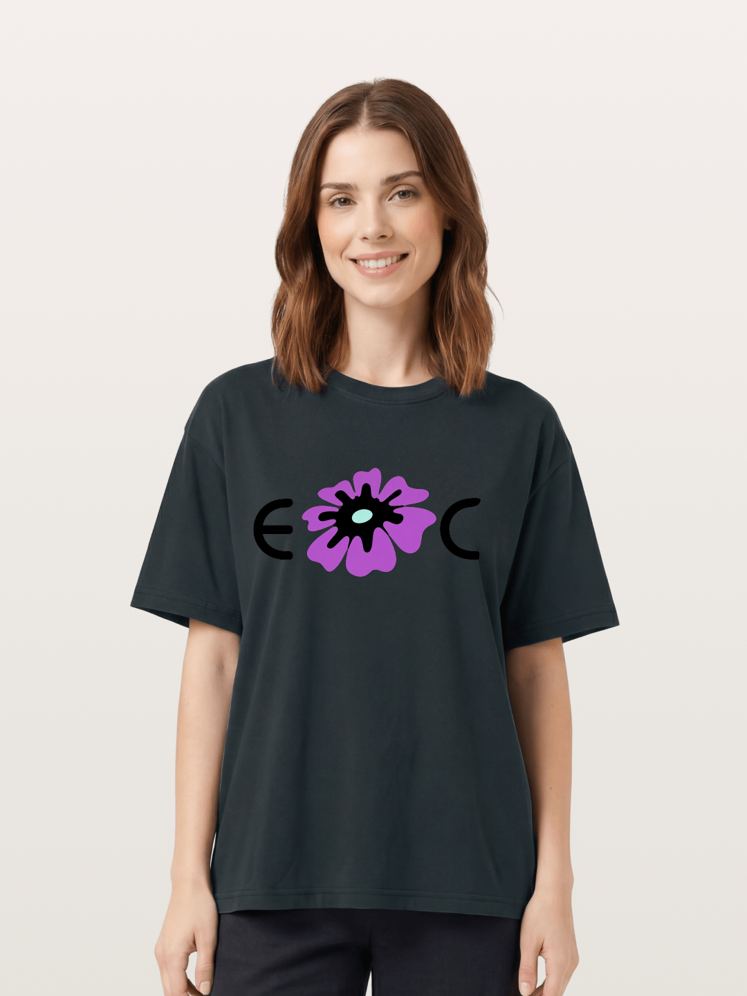 Purple EDC Daisy Silhouette Gildan T-shirt
