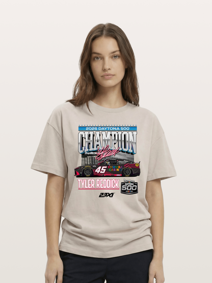 Tyler Reddick Daytona 500 Champion Print Cotton T-shirt