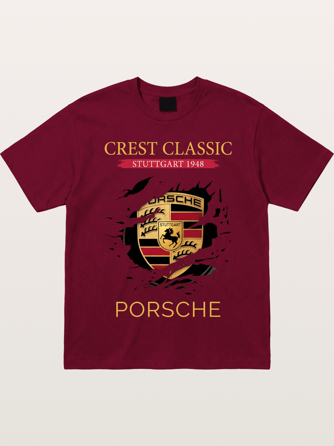 Porsche Stuttgart Tear Logo Gildan T-shirt