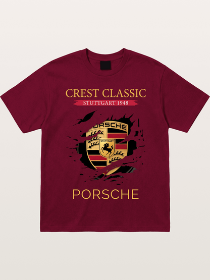 Porsche Stuttgart Tear Logo Gildan T-shirt