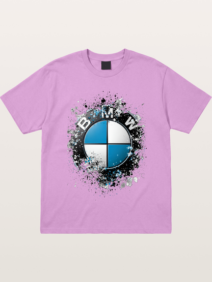 BMW Splash Paint Round Logo Gildan T-shirt