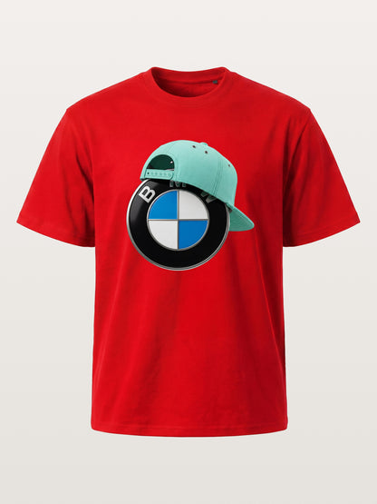 BMW Logo & Tiffany Cap Art Cotton T-shirt