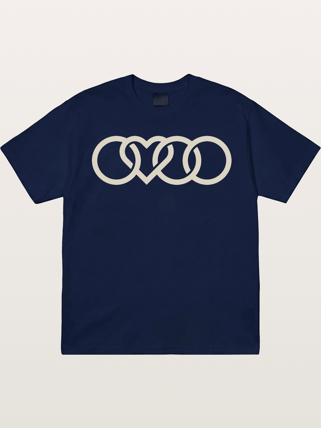 Audi Four Rings Heart Shape Gildan T-shirt