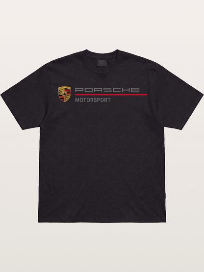 Porsche Motorsport Striped Logo Gildan T-shirt
