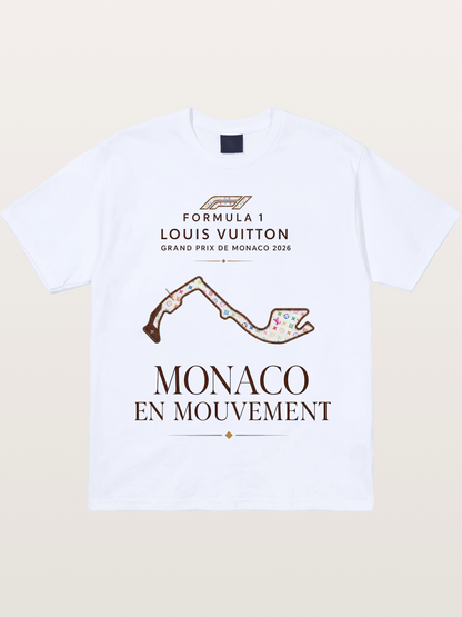 LV x F1 Monaco Track Art Gildan T-shirt
