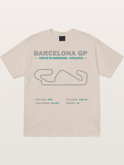 Catalunya GP Track Spec Outline Cotton T-shirt
