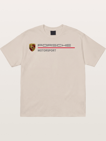 Porsche Motorsport Striped Logo Cotton T-shirt