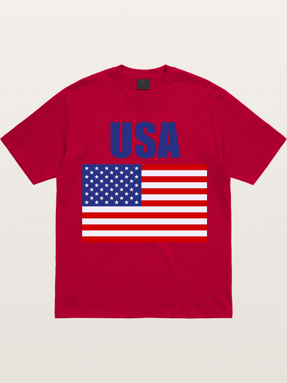 Simple USA American Flag Gildan T-shirt